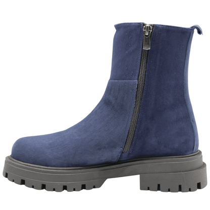 navy suede