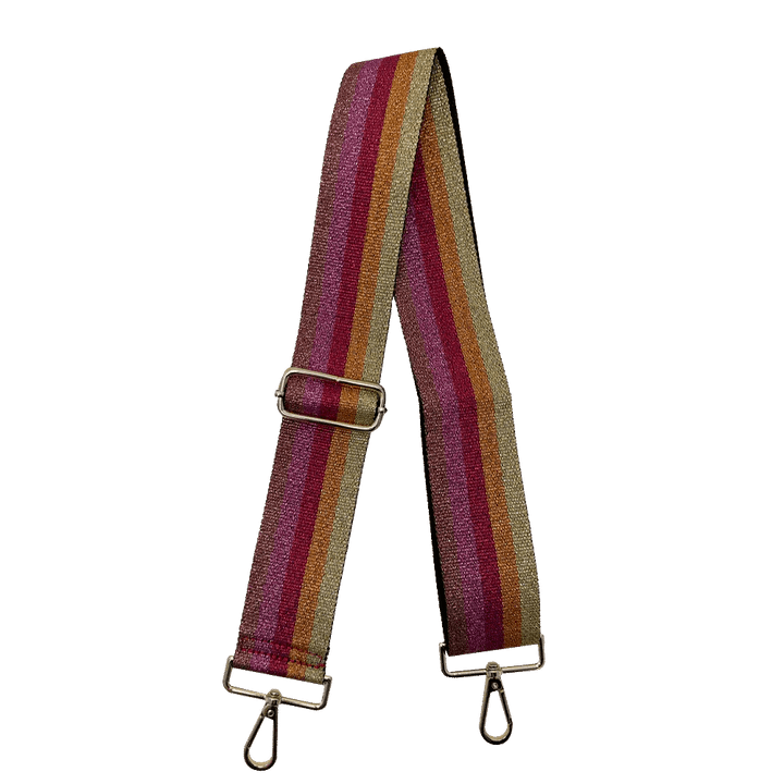 Glitter Multi Stripe Embroidered Bag Strap
