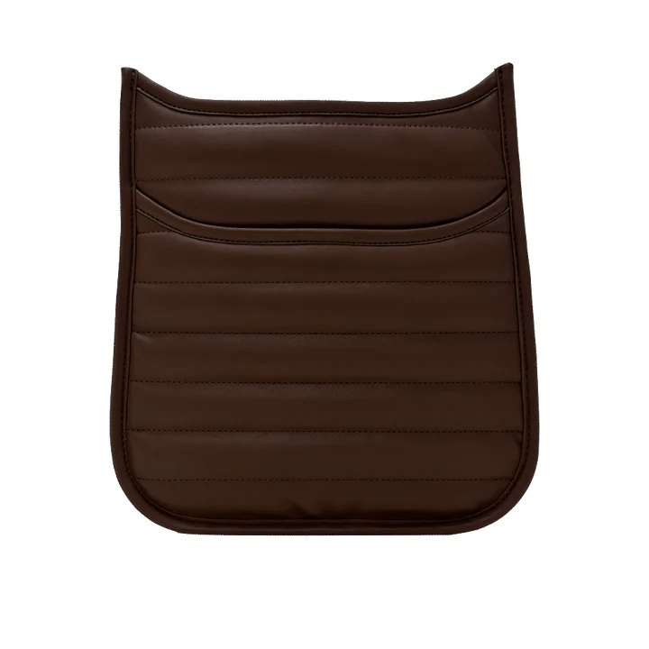 Ahdorned Camel Brown Vegan Leather Crossbody Bag + Embroidered Strap