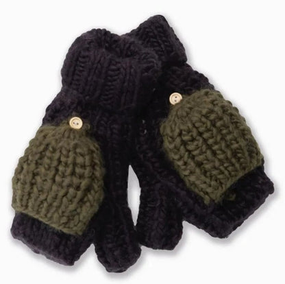 Hand Knitted Cotton Candy Flip Mittens