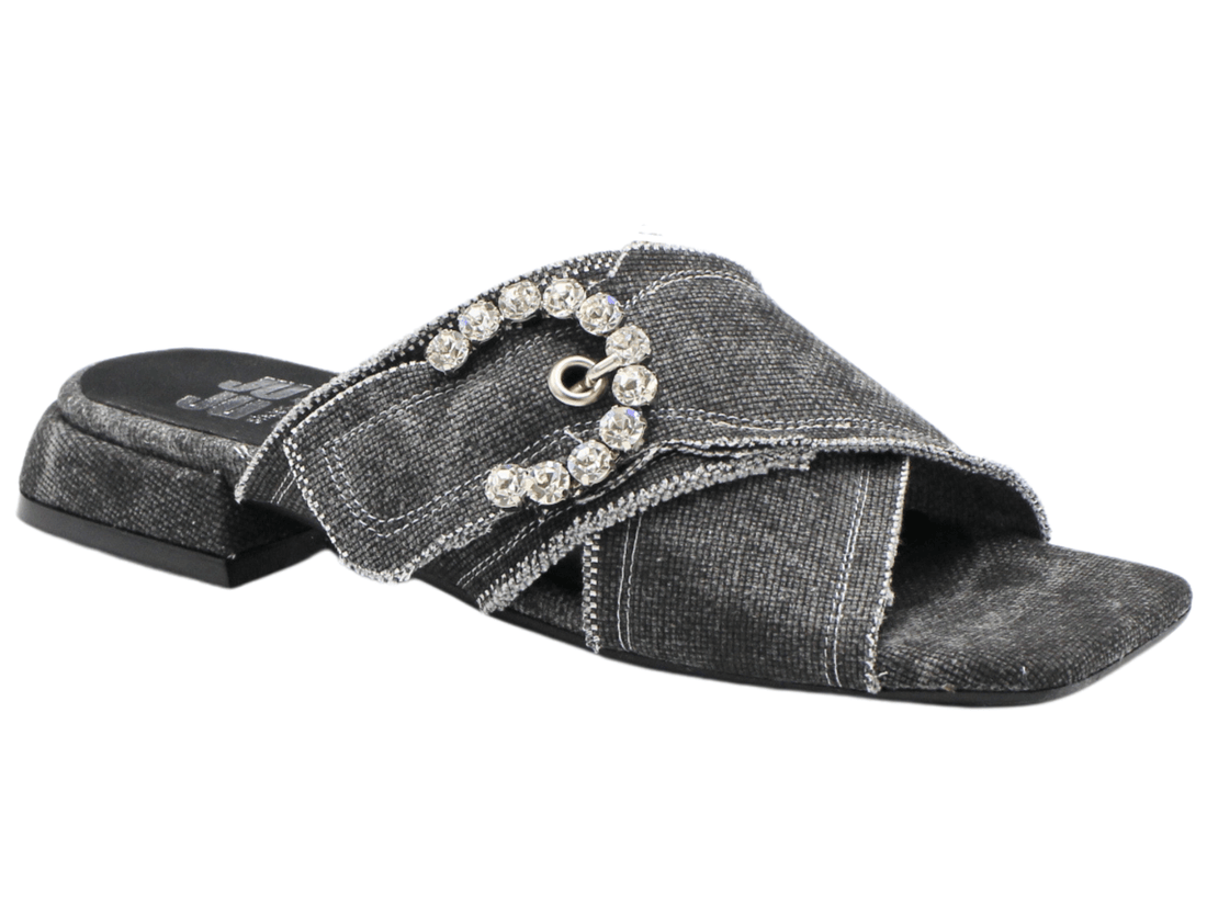 M397 Denim Heeled Slide