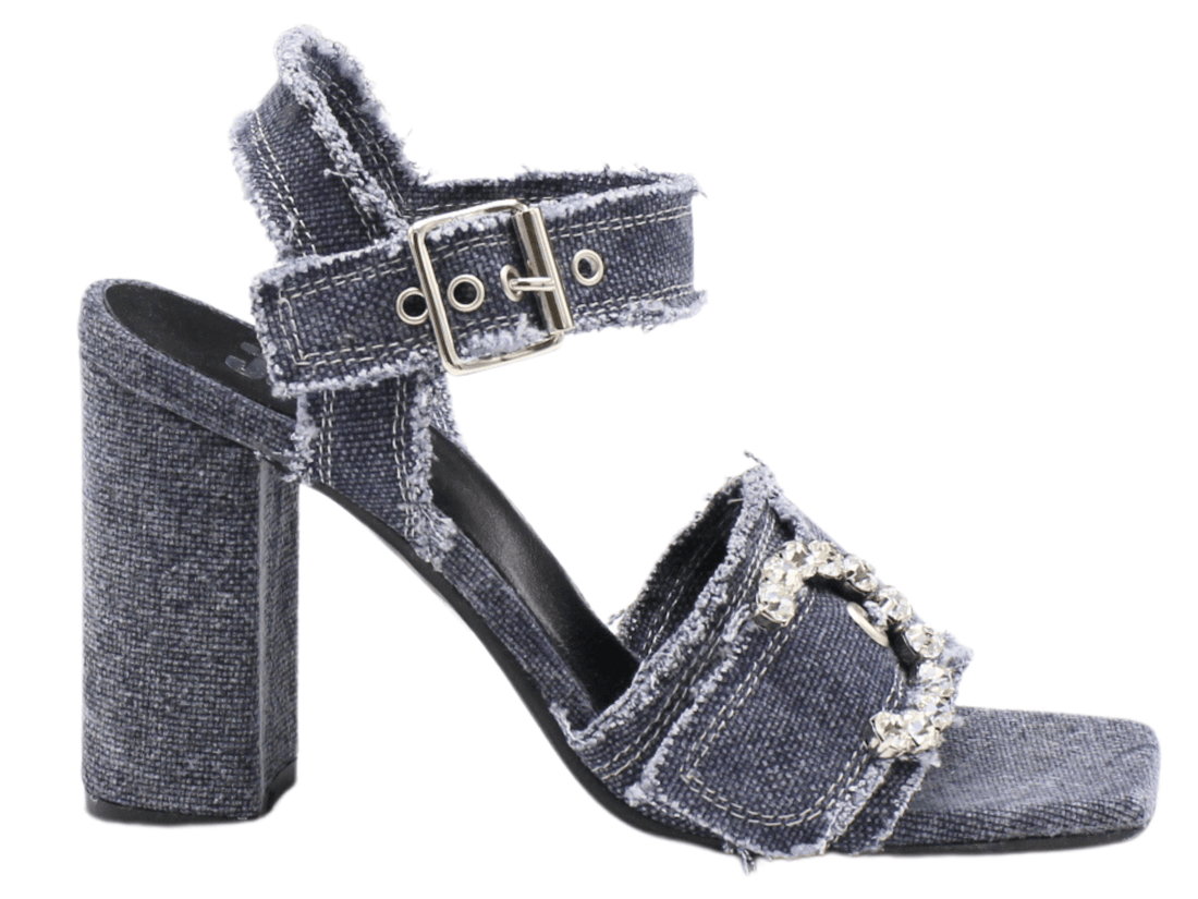 M284 Denim Heeled Sandal