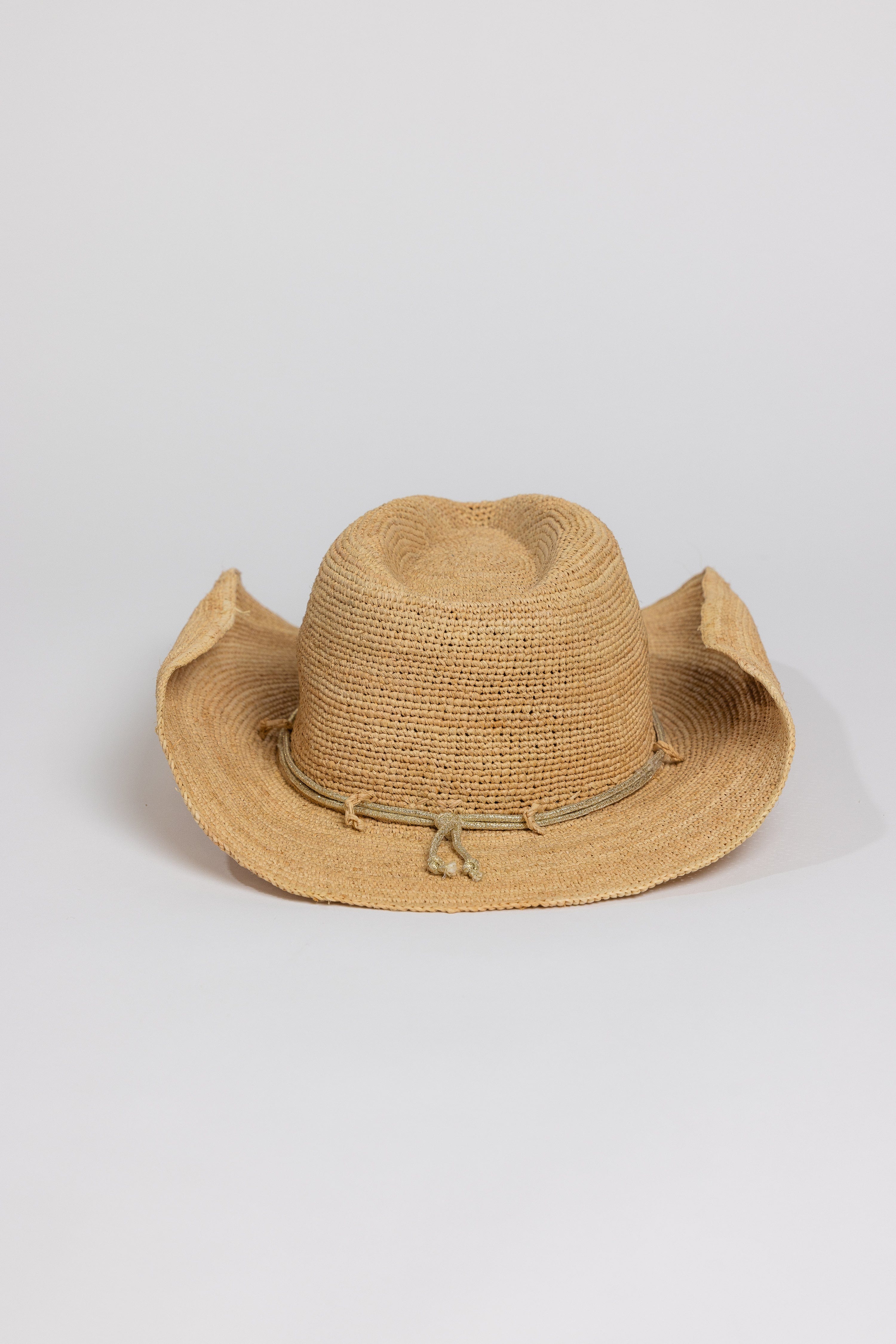 Raffia Crotchet Cowboy Hat